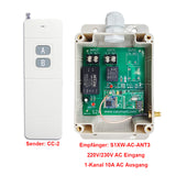 1-Kanal 10A AC Ausgang 5km Reichweite Funkschalter für Außenbeleuchtung