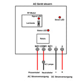 1-Kanal 10A Potentialfreier Ausgang DC Eingang Funkfernschalter Set (Modell 0020194)
