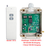 1-Kanal DC 6V/9V/12V/24V Fernsteuerschalter mit 5km 10A DC Ausgang