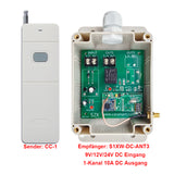 1-Kanal DC 6V/9V/12V/24V Fernsteuerschalter mit Reichweite 5000m 10A DC Ausgang (Modell 0020140)
