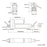 Wasserdicht IP67 Linearantrieb 30mm Hub Geräuscharmer Elektrischer Linearaktuator (Modell 0041932)