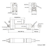 Wasserdicht IP67 Linearantrieb 50mm Hub Geräuscharmer Elektrischer Linearaktuator (Modell 0041933)