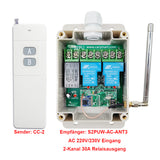 2-Kanal 30A 220V 230V Wasserpumpe Funkfernschalter 5000m Relaisausgang