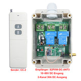 2-Kanal 30A DC Ausgang Funkempfänger und Sender mit 5000 Meter Reichweite