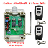 2 Kanäle Wasserdichter Funkschalter mit 12V 24V AC Ausgang Eingang (Modell 0020051)