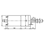 25mm 370-Serie 24V Hochleitung Großdrehmoment Getriebekasten DC Motor (Modell 0041321)