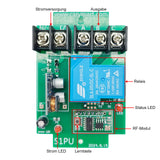 30A Relais Potentialfreier Ausgang 1000M Funkempfänger mit Handsender (Modell 0020303)