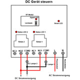 AC 230V Funkschalter Relaisausgang mit 8-Kanal Sender & Vier Empfänger (Modell 0020748)