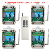 AC 230V Funkschalter Relaisausgang mit 8-Kanal Sender & Vier Empfänger (Modell 0020748)