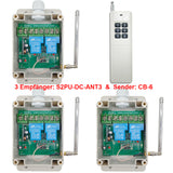 DC 12V 24V Fernbedienungsschalter mit Eine Sender & Drei Empfänger (Modell 0020743)