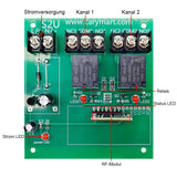DC 6V/9V/12V/24V 1000M Fernbedienung Schalter mit 2 Relaisausgang (Modell 0020200)