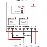 DC 6V/9V/12V/24V 1000M Fernbedienung Schalter mit 2 Relaisausgang (Modell 0020200)