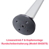 Elektrischer Linearantrieb C / F - Fester Kopfemontage Rundscheibenhalterung (Modell 0043075)