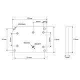 Elektrischer Linearantrieb C - Fester Unterseite Montage Quadratische Flache Platten Halterung (Modell 0043076)