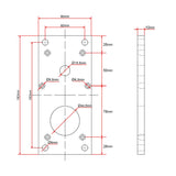 Elektrischer Linearantrieb F - Flache Platten Halterung zur unteren Montage (Modell 0043110)