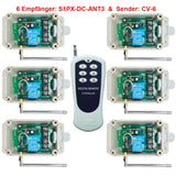 Funkschalter Set 10~80V DC Eingang - Eins 6 Tasten Sender & 6 Empfänger