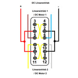 Handsteuerung von Linearantrieb / Motor mit 4-Tasten Momentan Steuerschalter (Modell 0040026)