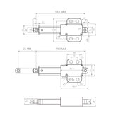 Hub 25mm Kleiner Elektrischer Linearantrieb perfekt für Kleine DIY-Projekte (Modell 0041744)
