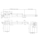 Vier 6000N Elektrische Linearantriebe Industrie Linearaktoren Synchronisierung (Modell 0043052)
