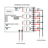 Vier-Wege WIFI / Bluetooth Schalter Fernsteuerung von Motor oder Linearantrieb (Modell 0022015)