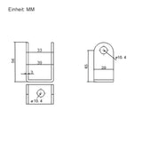 Halterung Befestigungsbügel B für Elektrischer Linearantrieb (Modell 0043002)