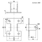 Halterung Befestigungsbügel C für Elektrischer Linearantrieb (Modell 0043006)