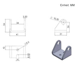 Halterung Befestigungsbügel D für Elektrischer Linearantrieb (Modell 0043007)