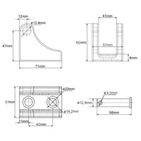 Halterung Befestigungsbügel H für Elektrischer Linearantrieb (Modell 0043151)