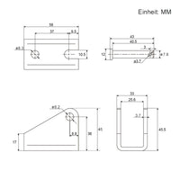 Halterung Befestigungsbügel J für Elektrischer Linearantrieb (Modell 0043152)