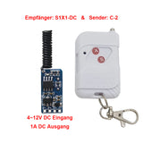 1 Kanal 4~12V DC Eingang & Ausgang Micro Funkschalter mit Fernbedienung