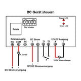 1-Kanal DC 12V Ausgang / Relaisausgang Transceiver Modul - 2000m Bidirektionale synchrone Steuerung (Modell 0023101)