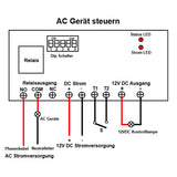 1-Kanal DC 12V Ausgang / Relaisausgang Transceiver Modul - 2000m Bidirektionale synchrone Steuerung (Modell 0023101)