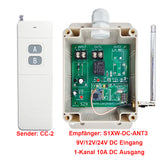 1-Kanal DC 6V/9V/12V/24V Fernsteuerschalter mit 5km 10A DC Ausgang