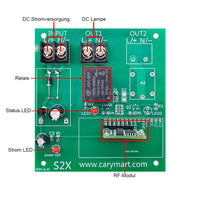 1 Kanal DC 6V/9V/12V/24V Funk Lichtschalter Set für Gleichstrom Lampe (Modell 0020424)