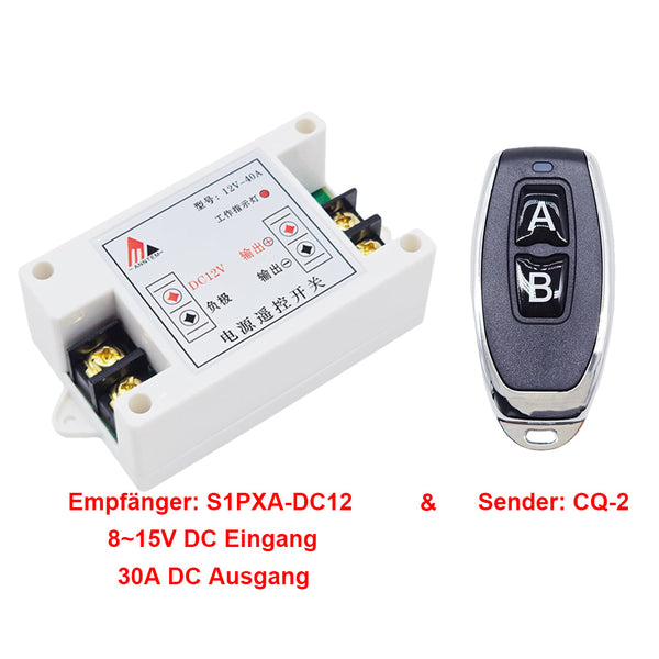 1 Kanal Hochleistung Funksender & Empfänger - 8~15V/15~26V DC Ausgang