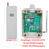 1-Kanal Potentialfreier Funkschalter mit 5km Reichweite 10A Relaisausgang (Modell 0020685)