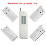 1km Fernbedienungsset mit 4 Funk Piepser Vibration & Eins 4-Tasten Sender
