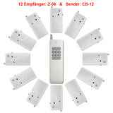 1km Funkfernschalter Set - 12 Funk Piepser Vibration & 12-Tasten Sender