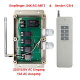 1000M Funkreichweite Funkfernschalter 230V mit 4 Kanäle 10A AC Ausgang