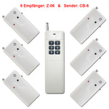 1km Funkschalter mit 6 Funk Piepser Vibration & Eins 6-Tasten Sender