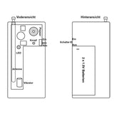 1000m Funkschalter Set mit Zwei Funk Piepser Vibration & Eins 2-Tasten Sender (Modell 0020170)