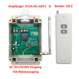 10A 6V/9V/12V/24V 1 Kanal Funkrelais Schalter mit 1000m Fernsteuerung