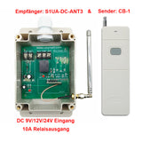 10A 6V/9V/12V/24V 1 Kanal Funkrelais Schalter mit 1000m Fernsteuerung