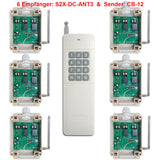 10A DC Ausgang Funkfernschalter Set mit Eins 12-Kanal Sender & Sechs Empfänger (Modell 0020724)