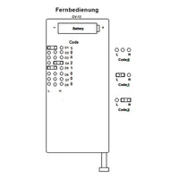 12 Tasten RF Fernbedienung / Sender mit 500m Reichweite (Modell 0021022)