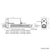 12000N Elektrischer Linearantrieb Schwerlast mit Linearaktor Fernbedienung (Modell 0043082)
