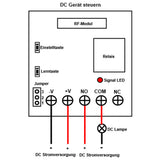 500m Funk Fernschalter mit Zeitrelais | DC 9~24V Eingang 7A Relaisausgang (Modell 0020020)
