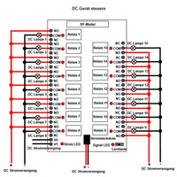 15 Kanäle Funkrelais Sender Empfänger mit DC 12V/24V Eingang & 5 Modi (Modell 0020038)