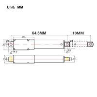 188N Miniatur Kleiner Elektrischer Linearantrieb & Linearaktuator – 10mm Hub (Modell 0041621)