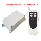 2 Kanäle AC Motor Funkfernbedienung Schalter mit Wasserdichtes Gehäuse (Modell 0020681)